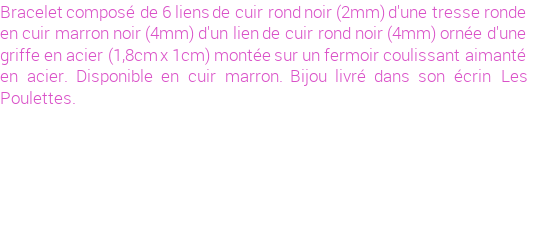 Drôle de créations de Bijoux Fantaisie, c'est un design inattendu que nous réservait Stephanie Ducauroix. Créé avec passion, ces Bijoux Fantaisie en Cuir sauront combler chaque Homme amateur de bijoux et accessoires originaux. Il en reste 2 exemplaires, commandez rapidement. Le bijou vous sera expédié directement du site www.lespoulettes-bijoux.fr.