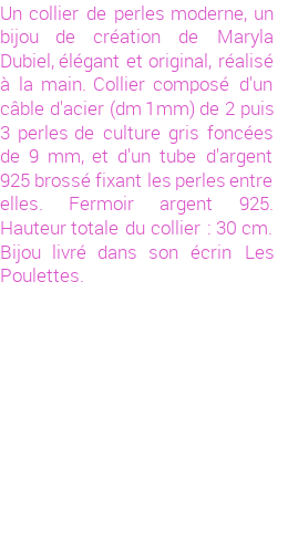 Drôle de créations de Bijoux Fantaisie, c'est un design inattendu que nous réservait Maryla Dubiel. Créé avec passion, ces Bijoux Fantaisie en Perles de Culture sauront combler chaque Femme amateur de bijoux et accessoires originaux. Il en reste 1 exemplaire, commandez rapidement. Le bijou vous sera expédié directement du site www.lespoulettes-bijoux.fr, dans son écrin bleu turquoise original.