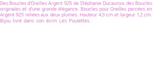 Drôle de créations de Bijoux Fantaisie, c'est un design inattendu que nous réservait Stephanie Ducauroix. Créé avec passion, ces Bijoux Fantaisie en Argent sauront combler chaque Femme amateur de bijoux et accessoires originaux. Il en reste 171 exemplaires, commandez rapidement. Le bijou vous sera expédié directement du site www.lespoulettes-bijoux.fr, dans son écrin bleu turquoise original.