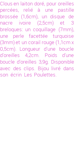 Drôle de créations de Bijoux Fantaisie, c'est un design inattendu que nous réservait Stephanie Ducauroix. Créé avec passion, ces Bijoux Fantaisie en Nacre sauront combler chaque Femme amateur de bijoux et accessoires originaux. Il en reste 2 exemplaires, commandez rapidement. Le bijou vous sera expédié directement du site www.lespoulettes-bijoux.fr.