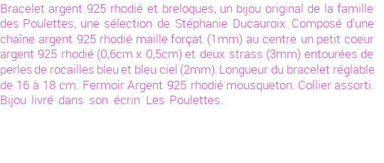 Drôle de créations de Bijoux Fantaisie, c'est un design inattendu que nous réservait Stephanie Ducauroix. Créé avec passion, ces Bijoux Fantaisie en Argent sauront combler chaque Femme amateur de bijoux et accessoires originaux. Il en reste 2 exemplaires, commandez rapidement. Le bijou vous sera expédié directement du site www.lespoulettes-bijoux.fr, dans son écrin bleu turquoise original.