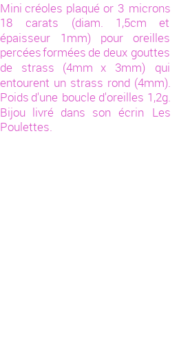 Drôle de créations de Bijoux Fantaisie, c'est un design inattendu que nous réservait Stephanie Ducauroix. Créé avec passion, ces Bijoux Fantaisie en Plaqué Or sauront combler chaque Femme amateur de bijoux et accessoires originaux. Il en reste 2 exemplaires, commandez rapidement. Le bijou vous sera expédié directement du site www.lespoulettes-bijoux.fr.