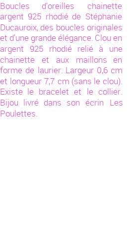 Drôle de créations de Bijoux Fantaisie, c'est un design inattendu que nous réservait Stephanie Ducauroix. Créé avec passion, ces Bijoux Fantaisie en Argent sauront combler chaque Femme amateur de bijoux et accessoires originaux. Il en reste 1 exemplaire, commandez rapidement. Le bijou vous sera expédié directement du site www.lespoulettes-bijoux.fr, dans son écrin bleu turquoise original.