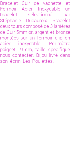 Drôle de créations de Bijoux Fantaisie, c'est un design inattendu que nous réservait Stephanie Ducauroix. Créé avec passion, ces Bijoux Fantaisie en Cuir sauront combler chaque Femme amateur de bijoux et accessoires originaux. Il en reste 1 exemplaire, commandez rapidement. Le bijou vous sera expédié directement du site www.lespoulettes-bijoux.fr, dans son écrin bleu turquoise original.