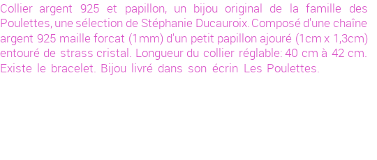 Drôle de créations de Bijoux Fantaisie, c'est un design inattendu que nous réservait Stephanie Ducauroix. Créé avec passion, ces Bijoux Fantaisie en Argent sauront combler chaque Femme amateur de bijoux et accessoires originaux. Il en reste 8 exemplaires, commandez rapidement. Le bijou vous sera expédié directement du site www.lespoulettes-bijoux.fr, dans son écrin bleu turquoise original.