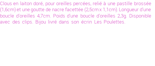 Drôle de créations de Bijoux Fantaisie, c'est un design inattendu que nous réservait Stephanie Ducauroix. Créé avec passion, ces Bijoux Fantaisie en Nacre sauront combler chaque Femme amateur de bijoux et accessoires originaux. Il en reste 5 exemplaires, commandez rapidement. Le bijou vous sera expédié directement du site www.lespoulettes-bijoux.fr.