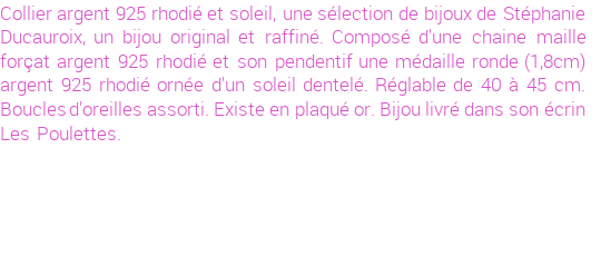Drôle de créations de Bijoux Fantaisie, c'est un design inattendu que nous réservait Stephanie Ducauroix. Créé avec passion, ces Bijoux Fantaisie en Argent sauront combler chaque Femme amateur de bijoux et accessoires originaux. Il en reste 13 exemplaires, commandez rapidement. Le bijou vous sera expédié directement du site www.lespoulettes-bijoux.fr, dans son écrin bleu turquoise original.