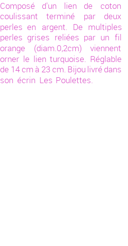 Drôle de créations de Bijoux Fantaisie, c'est un design inattendu que nous réservait Stephanie Ducauroix. Créé avec passion, ces Bijoux Fantaisie en Coton sauront combler chaque Femme amateur de bijoux et accessoires originaux. Il en reste 3 exemplaires, commandez rapidement. Le bijou vous sera expédié directement du site www.lespoulettes-bijoux.fr, dans son écrin bleu turquoise original.
