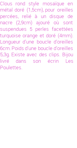 Drôle de créations de Bijoux Fantaisie, c'est un design inattendu que nous réservait Stephanie Ducauroix. Créé avec passion, ces Bijoux Fantaisie en Nacre sauront combler chaque Femme amateur de bijoux et accessoires originaux. Il en reste 3 exemplaires, commandez rapidement. Le bijou vous sera expédié directement du site www.lespoulettes-bijoux.fr.