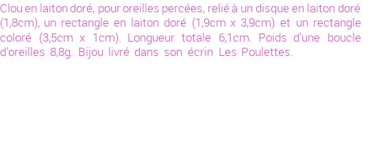 Drôle de créations de Bijoux Fantaisie, c'est un design inattendu que nous réservait Stephanie Ducauroix. Créé avec passion, ces Bijoux Fantaisie en  sauront combler chaque Femme amateur de bijoux et accessoires originaux. De couleur Or, il possède les dimensions suivantes. Longueur de 61mm. Largeur de 19mm. Diamètre de 18mm. Il en reste 2 exemplaires, commandez rapidement. Le bijou vous sera expédié directement du site www.lespoulettes-bijoux.fr.