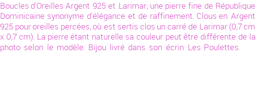 Drôle de créations de Bijoux Fantaisie, c'est un design inattendu que nous réservait Stephanie Ducauroix. Créé avec passion, ces Bijoux Fantaisie en Larimar sauront combler chaque Femme amateur de bijoux et accessoires originaux. Il en reste 2 exemplaires, commandez rapidement. Le bijou vous sera expédié directement du site www.lespoulettes-bijoux.fr, dans son écrin bleu turquoise original.