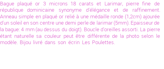 Drôle de créations de Bijoux Fantaisie, c'est un design inattendu que nous réservait Stephanie Ducauroix. Créé avec passion, ces Bijoux Fantaisie en Larimar sauront combler chaque Femme amateur de bijoux et accessoires originaux. Il en reste 1 exemplaire, commandez rapidement. Le bijou vous sera expédié directement du site www.lespoulettes-bijoux.fr.