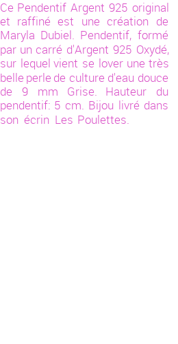 Drôle de créations de Bijoux Fantaisie, c'est un design inattendu que nous réservait Maryla Dubiel. Créé avec passion, ces Bijoux Fantaisie en Perles de Culture sauront combler chaque Femme amateur de bijoux et accessoires originaux. Il en reste 1 exemplaire, commandez rapidement. Le bijou vous sera expédié directement du site www.lespoulettes-bijoux.fr, dans son écrin bleu turquoise original.