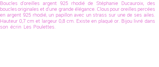 Drôle de créations de Bijoux Fantaisie, c'est un design inattendu que nous réservait Stephanie Ducauroix. Créé avec passion, ces Bijoux Fantaisie en Argent sauront combler chaque Femme amateur de bijoux et accessoires originaux. Il en reste 8 exemplaires, commandez rapidement. Le bijou vous sera expédié directement du site www.lespoulettes-bijoux.fr, dans son écrin bleu turquoise original.