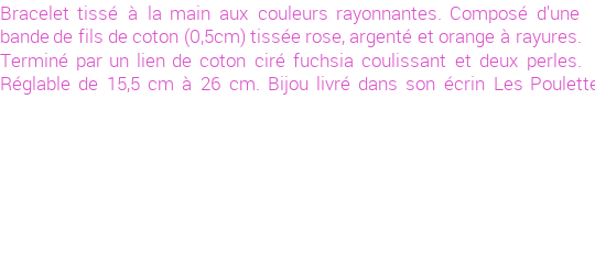 Drôle de créations de Bijoux Fantaisie, c'est un design inattendu que nous réservait Stephanie Ducauroix. Créé avec passion, ces Bijoux Fantaisie en Coton sauront combler chaque Femme amateur de bijoux et accessoires originaux. Il en reste 2 exemplaires, commandez rapidement. Le bijou vous sera expédié directement du site www.lespoulettes-bijoux.fr.