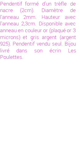 Drôle de créations de Bijoux Fantaisie, c'est un design inattendu que nous réservait Stephanie Ducauroix. Créé avec passion, ces Bijoux Fantaisie en Nacre sauront combler chaque Femme amateur de bijoux et accessoires originaux. Il en reste 3 exemplaires, commandez rapidement. Le bijou vous sera expédié directement du site www.lespoulettes-bijoux.fr.