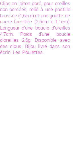 Drôle de créations de Bijoux Fantaisie, c'est un design inattendu que nous réservait Stephanie Ducauroix. Créé avec passion, ces Bijoux Fantaisie en Nacre sauront combler chaque Femme amateur de bijoux et accessoires originaux. Il en reste 4 exemplaires, commandez rapidement. Le bijou vous sera expédié directement du site www.lespoulettes-bijoux.fr.