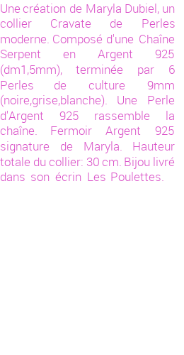 Drôle de créations de Bijoux Fantaisie, c'est un design inattendu que nous réservait Maryla Dubiel. Créé avec passion, ces Bijoux Fantaisie en Perles de Culture sauront combler chaque Femme amateur de bijoux et accessoires originaux. Il en reste 1 exemplaire, commandez rapidement. Le bijou vous sera expédié directement du site www.lespoulettes-bijoux.fr, dans son écrin bleu turquoise original.