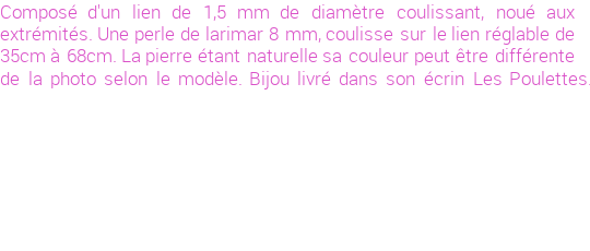 Drôle de créations de Bijoux Fantaisie, c'est un design inattendu que nous réservait Stephanie Ducauroix. Créé avec passion, ces Bijoux Fantaisie en Larimar sauront combler chaque Femme amateur de bijoux et accessoires originaux. Il en reste 2 exemplaires, commandez rapidement. Le bijou vous sera expédié directement du site www.lespoulettes-bijoux.fr.