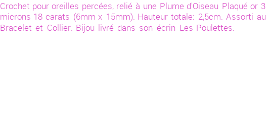 Drôle de créations de Bijoux Fantaisie, c'est un design inattendu que nous réservait Stephanie Ducauroix. Créé avec passion, ces Bijoux Fantaisie en Plaqué Or sauront combler chaque Femme amateur de bijoux et accessoires originaux. Il en reste 3 exemplaires, commandez rapidement. Le bijou vous sera expédié directement du site www.lespoulettes-bijoux.fr, dans son écrin bleu turquoise original.