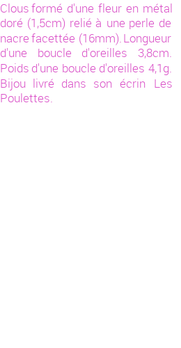 Drôle de créations de Bijoux Fantaisie, c'est un design inattendu que nous réservait Stephanie Ducauroix. Créé avec passion, ces Bijoux Fantaisie en Nacre sauront combler chaque Femme amateur de bijoux et accessoires originaux. Il en reste 13 exemplaires, commandez rapidement. Le bijou vous sera expédié directement du site www.lespoulettes-bijoux.fr.