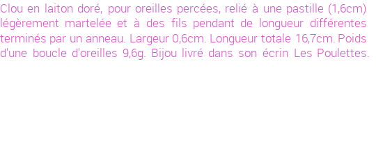 Drôle de créations de Bijoux Fantaisie, c'est un design inattendu que nous réservait Stephanie Ducauroix. Créé avec passion, ces Bijoux Fantaisie en  sauront combler chaque Femme amateur de bijoux et accessoires originaux. De couleur Or, il possède les dimensions suivantes. Longueur de 165mm. Largeur de 6mm. Diamètre de 16mm. Il en reste 2 exemplaires, commandez rapidement. Le bijou vous sera expédié directement du site www.lespoulettes-bijoux.fr.