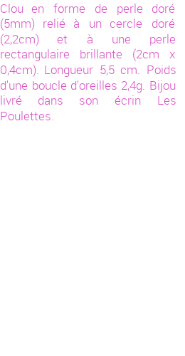 Drôle de créations de Bijoux Fantaisie, c'est un design inattendu que nous réservait Stephanie Ducauroix. Créé avec passion, ces Bijoux Fantaisie en  sauront combler chaque Femme amateur de bijoux et accessoires originaux. De couleur Multicolore, il possède les dimensions suivantes. Longueur de 55mm. Largeur de 4mm. Diamètre de 22mm. Il en reste 23 exemplaires, commandez rapidement. Le bijou vous sera expédié directement du site www.lespoulettes-bijoux.fr.
