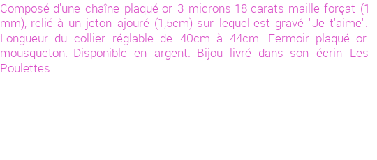 Drôle de créations de Bijoux Fantaisie, c'est un design inattendu que nous réservait Stephanie Ducauroix. Créé avec passion, ces Bijoux Fantaisie en Plaqué Or sauront combler chaque Femme amateur de bijoux et accessoires originaux. Il en reste 2 exemplaires, commandez rapidement. Le bijou vous sera expédié directement du site www.lespoulettes-bijoux.fr.
