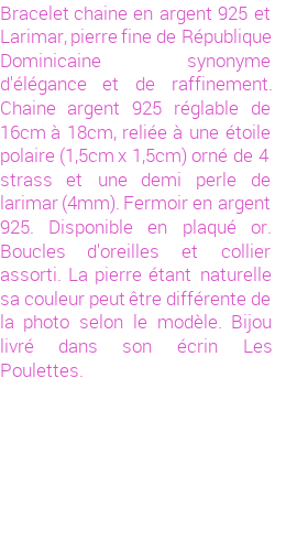 Drôle de créations de Bijoux Fantaisie, c'est un design inattendu que nous réservait Stephanie Ducauroix. Créé avec passion, ces Bijoux Fantaisie en Larimar sauront combler chaque Femme amateur de bijoux et accessoires originaux. Il en reste 3 exemplaires, commandez rapidement. Le bijou vous sera expédié directement du site www.lespoulettes-bijoux.fr.