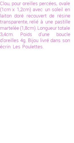 Drôle de créations de Bijoux Fantaisie, c'est un design inattendu que nous réservait Stephanie Ducauroix. Créé avec passion, ces Bijoux Fantaisie en  sauront combler chaque Femme amateur de bijoux et accessoires originaux. De couleur Or, il possède les dimensions suivantes. Longueur de 34mm. Largeur de 12mm. Diamètre de 18mm. Il en reste 3 exemplaires, commandez rapidement. Le bijou vous sera expédié directement du site www.lespoulettes-bijoux.fr.