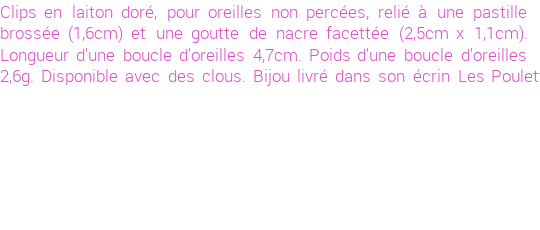 Drôle de créations de Bijoux Fantaisie, c'est un design inattendu que nous réservait Stephanie Ducauroix. Créé avec passion, ces Bijoux Fantaisie en Nacre sauront combler chaque Femme amateur de bijoux et accessoires originaux. Il en reste 4 exemplaires, commandez rapidement. Le bijou vous sera expédié directement du site www.lespoulettes-bijoux.fr.
