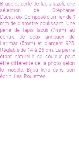 Drôle de créations de Bijoux Fantaisie, c'est un design inattendu que nous réservait Stephanie Ducauroix. Créé avec passion, ces Bijoux Fantaisie en Larimar sauront combler chaque Femme amateur de bijoux et accessoires originaux. Il en reste 2 exemplaires, commandez rapidement. Le bijou vous sera expédié directement du site www.lespoulettes-bijoux.fr, dans son écrin bleu turquoise original.