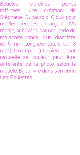 Drôle de créations de Bijoux Fantaisie, c'est un design inattendu que nous réservait Stephanie Ducauroix. Créé avec passion, ces Bijoux Fantaisie en Argent sauront combler chaque Femme amateur de bijoux et accessoires originaux. Il en reste 1 exemplaire, commandez rapidement. Le bijou vous sera expédié directement du site www.lespoulettes-bijoux.fr, dans son écrin bleu turquoise original.