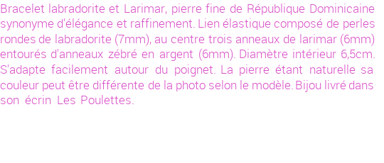 Drôle de créations de Bijoux Fantaisie, c'est un design inattendu que nous réservait Stephanie Ducauroix. Créé avec passion, ces Bijoux Fantaisie en Larimar sauront combler chaque Homme amateur de bijoux et accessoires originaux. Il en reste 1 exemplaire, commandez rapidement. Le bijou vous sera expédié directement du site www.lespoulettes-bijoux.fr, dans son écrin bleu turquoise original.