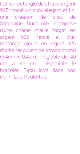Drôle de créations de Bijoux Fantaisie, c'est un design inattendu que nous réservait Stephanie Ducauroix. Créé avec passion, ces Bijoux Fantaisie en Argent sauront combler chaque Femme amateur de bijoux et accessoires originaux. Il en reste 7 exemplaires, commandez rapidement. Le bijou vous sera expédié directement du site www.lespoulettes-bijoux.fr, dans son écrin bleu turquoise original.