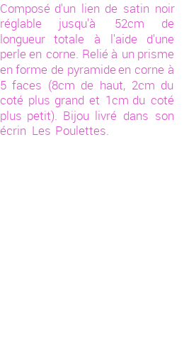 Drôle de créations de Bijoux Fantaisie, c'est un design inattendu que nous réservait Stephanie Ducauroix. Créé avec passion, ces Bijoux Fantaisie en Corne sauront combler chaque Femme amateur de bijoux et accessoires originaux. Il en reste 1 exemplaire, commandez rapidement. Le bijou vous sera expédié directement du site www.lespoulettes-bijoux.fr.