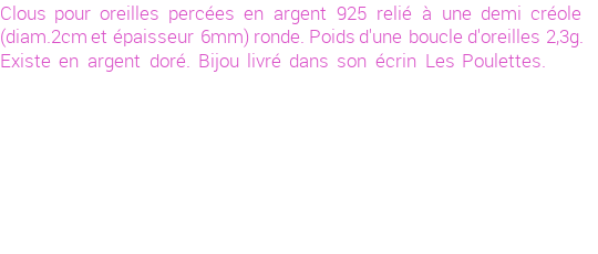 Drôle de créations de Bijoux Fantaisie, c'est un design inattendu que nous réservait Stephanie Ducauroix. Créé avec passion, ces Bijoux Fantaisie en Argent sauront combler chaque Femme amateur de bijoux et accessoires originaux. Il en reste 1 exemplaire, commandez rapidement. Le bijou vous sera expédié directement du site www.lespoulettes-bijoux.fr.