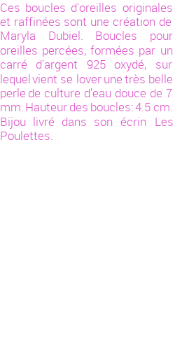 Drôle de créations de Bijoux Fantaisie, c'est un design inattendu que nous réservait Maryla Dubiel. Créé avec passion, ces Bijoux Fantaisie en Perles de Culture sauront combler chaque Femme amateur de bijoux et accessoires originaux. Il en reste 4 exemplaires, commandez rapidement. Le bijou vous sera expédié directement du site www.lespoulettes-bijoux.fr, dans son écrin bleu turquoise original.