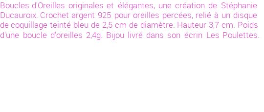 Drôle de créations de Bijoux Fantaisie, c'est un design inattendu que nous réservait Stephanie Ducauroix. Créé avec passion, ces Bijoux Fantaisie en Argent sauront combler chaque Femme amateur de bijoux et accessoires originaux. Il en reste 4 exemplaires, commandez rapidement. Le bijou vous sera expédié directement du site www.lespoulettes-bijoux.fr, dans son écrin bleu turquoise original.