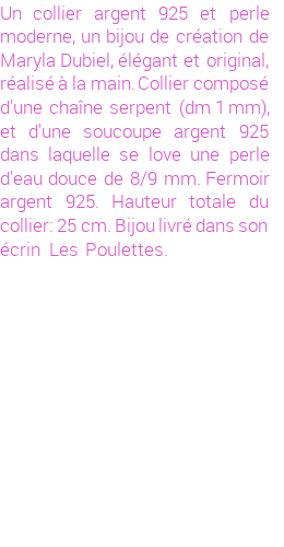 Drôle de créations de Bijoux Fantaisie, c'est un design inattendu que nous réservait Maryla Dubiel. Créé avec passion, ces Bijoux Fantaisie en Perles de Culture sauront combler chaque Femme amateur de bijoux et accessoires originaux. Il en reste 1 exemplaire, commandez rapidement. Le bijou vous sera expédié directement du site www.lespoulettes-bijoux.fr, dans son écrin bleu turquoise original.
