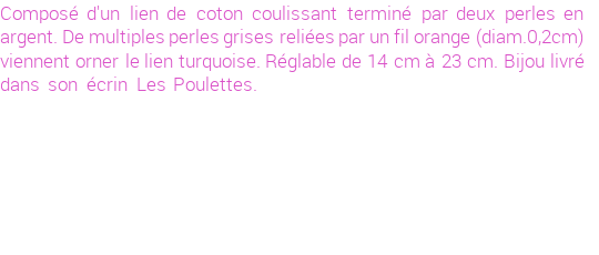 Drôle de créations de Bijoux Fantaisie, c'est un design inattendu que nous réservait Stephanie Ducauroix. Créé avec passion, ces Bijoux Fantaisie en Coton sauront combler chaque Femme amateur de bijoux et accessoires originaux. Il en reste 3 exemplaires, commandez rapidement. Le bijou vous sera expédié directement du site www.lespoulettes-bijoux.fr, dans son écrin bleu turquoise original.