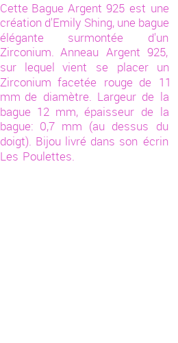 Drôle de créations de Bijoux Fantaisie, c'est un design inattendu que nous réservait Emily Shing. Créé avec passion, ces Bijoux Fantaisie en Pierres Fines sauront combler chaque Femme amateur de bijoux et accessoires originaux. De couleur Rouge, il possède les dimensions suivantes. Longueur de sodalitemm. Largeur de sodalitemm. Diamètre de 12mm. Il en reste 1 exemplaire, commandez rapidement. Le bijou vous sera expédié directement du site www.lespoulettes-bijoux.fr, dans son écrin bleu turquoise original.
