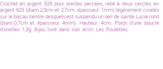 Drôle de créations de Bijoux Fantaisie, c'est un design inattendu que nous réservait Stephanie Ducauroix. Créé avec passion, ces Bijoux Fantaisie en Argent sauront combler chaque Femme amateur de bijoux et accessoires originaux. Il en reste 1 exemplaire, commandez rapidement. Le bijou vous sera expédié directement du site www.lespoulettes-bijoux.fr.
