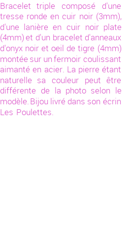 Drôle de créations de Bijoux Fantaisie, c'est un design inattendu que nous réservait Stephanie Ducauroix. Créé avec passion, ces Bijoux Fantaisie en Cuir sauront combler chaque Femme amateur de bijoux et accessoires originaux. De couleur Noir, il possède les dimensions suivantes. Longueur de 200mm. Largeur de 11mm. Diamètre de 3mm. Il en reste 4 exemplaires, commandez rapidement. Le bijou vous sera expédié directement du site www.lespoulettes-bijoux.fr.