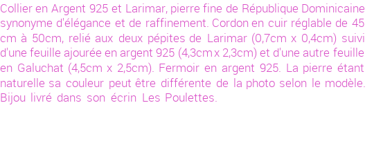 Drôle de créations de Bijoux Fantaisie, c'est un design inattendu que nous réservait Stephanie Ducauroix. Créé avec passion, ces Bijoux Fantaisie en Larimar sauront combler chaque Femme amateur de bijoux et accessoires originaux. Il en reste 2 exemplaires, commandez rapidement. Le bijou vous sera expédié directement du site www.lespoulettes-bijoux.fr, dans son écrin bleu turquoise original.
