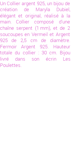 Drôle de créations de Bijoux Fantaisie, c'est un design inattendu que nous réservait Maryla Dubiel. Créé avec passion, ces Bijoux Fantaisie en Argent sauront combler chaque Femme amateur de bijoux et accessoires originaux. Il en reste 1 exemplaire, commandez rapidement. Le bijou vous sera expédié directement du site www.lespoulettes-bijoux.fr, dans son écrin bleu turquoise original.