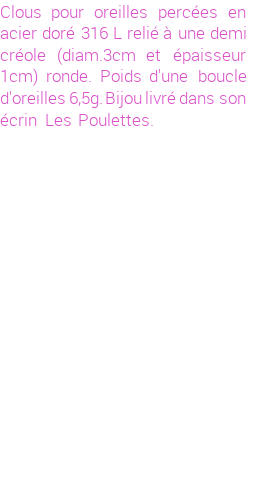 Drôle de créations de Bijoux Fantaisie, c'est un design inattendu que nous réservait Stephanie Ducauroix. Créé avec passion, ces Bijoux Fantaisie en Acier sauront combler chaque Femme amateur de bijoux et accessoires originaux. Il en reste 3 exemplaires, commandez rapidement. Le bijou vous sera expédié directement du site www.lespoulettes-bijoux.fr.