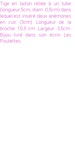Drôle de créations de Bijoux Fantaisie, c'est un design inattendu que nous réservait Stephanie Ducauroix. Créé avec passion, ces Bijoux Fantaisie en Cuir sauront combler chaque Femme amateur de bijoux et accessoires originaux. De couleur Multicolore, il possède les dimensions suivantes. Longueur de 104mm. Largeur de 35mm. Diamètre de 30mm. Il en reste 4 exemplaires, commandez rapidement. Le bijou vous sera expédié directement du site www.lespoulettes-bijoux.fr.
