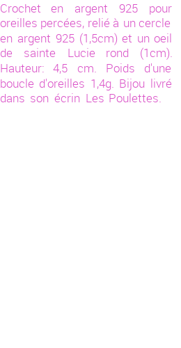 Drôle de créations de Bijoux Fantaisie, c'est un design inattendu que nous réservait Stephanie Ducauroix. Créé avec passion, ces Bijoux Fantaisie en Argent sauront combler chaque Femme amateur de bijoux et accessoires originaux. Il en reste 6 exemplaires, commandez rapidement. Le bijou vous sera expédié directement du site www.lespoulettes-bijoux.fr.