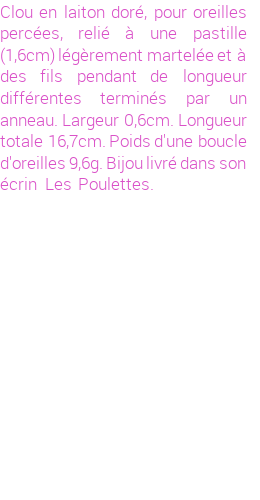 Drôle de créations de Bijoux Fantaisie, c'est un design inattendu que nous réservait Stephanie Ducauroix. Créé avec passion, ces Bijoux Fantaisie en  sauront combler chaque Femme amateur de bijoux et accessoires originaux. De couleur Or, il possède les dimensions suivantes. Longueur de 165mm. Largeur de 6mm. Diamètre de 16mm. Il en reste 2 exemplaires, commandez rapidement. Le bijou vous sera expédié directement du site www.lespoulettes-bijoux.fr.